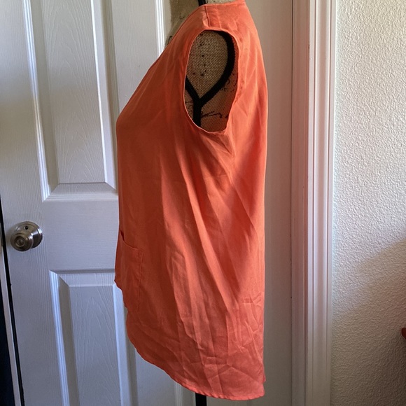 bar lll • orange sleeveless high-low tank • xs - Picture 2 of 6